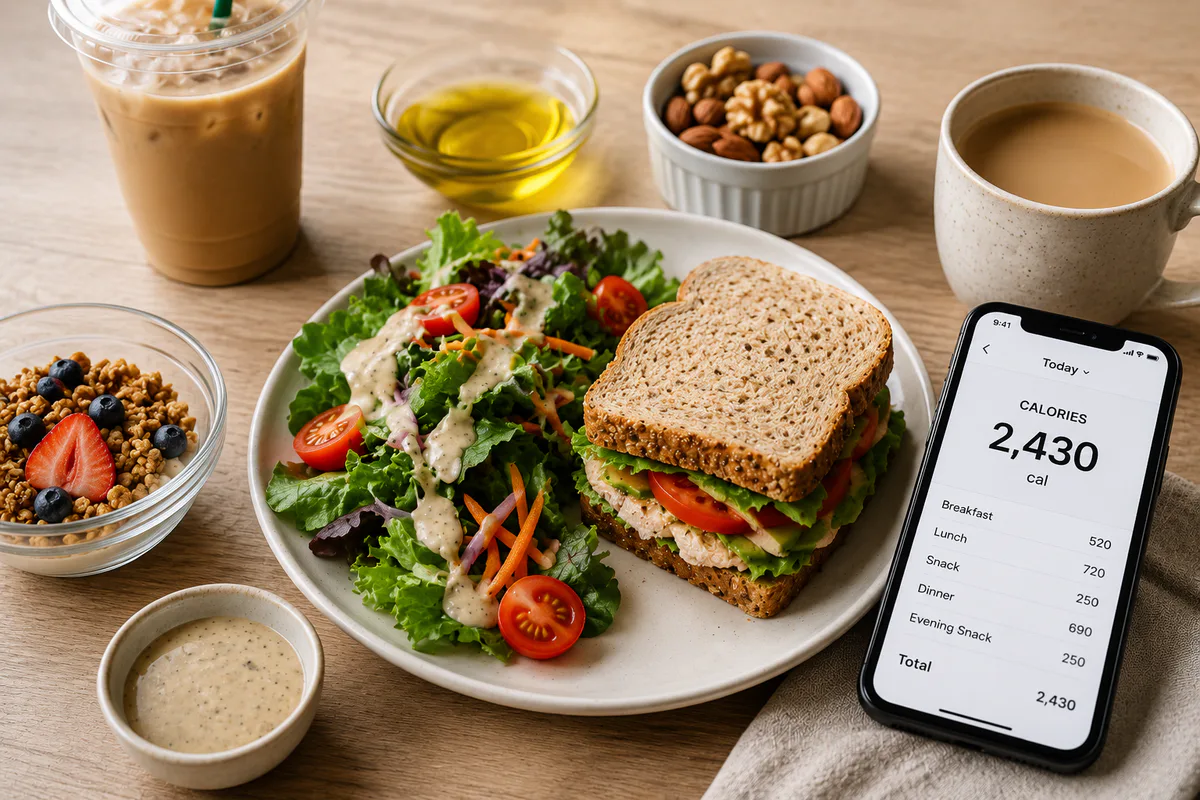 Healthy meals and calorie tracking example