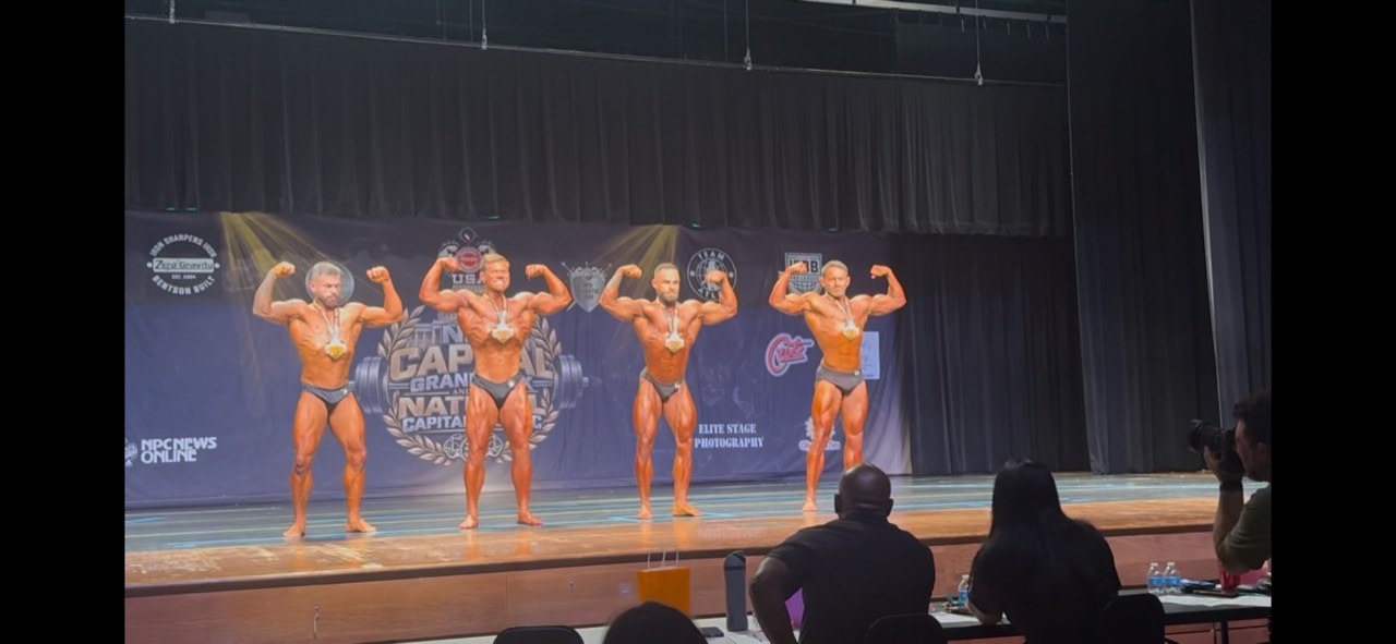 Classic Physique class awards lineup at the second competition