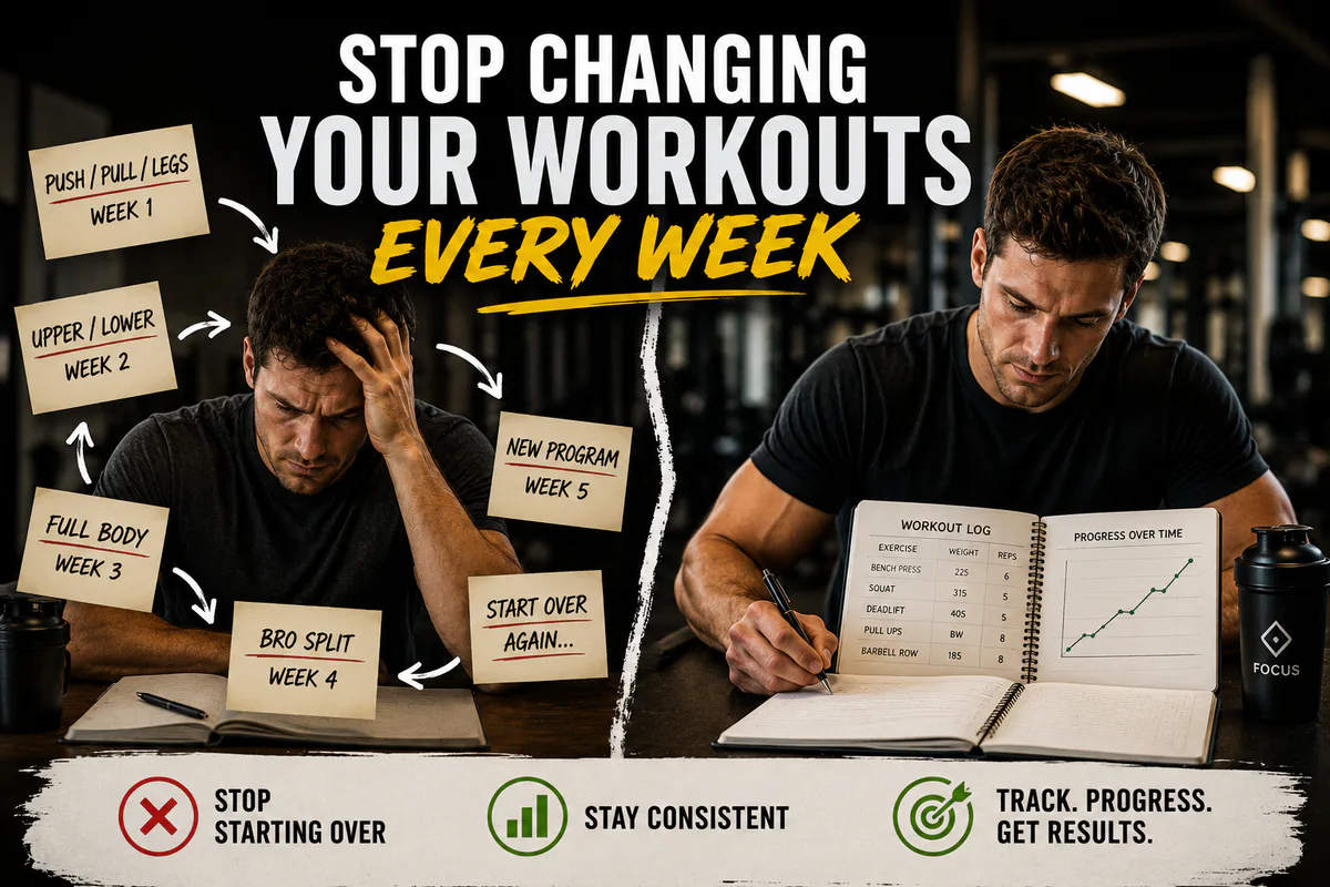 Comparison of constantly changing workouts versus staying consistent and tracking progress